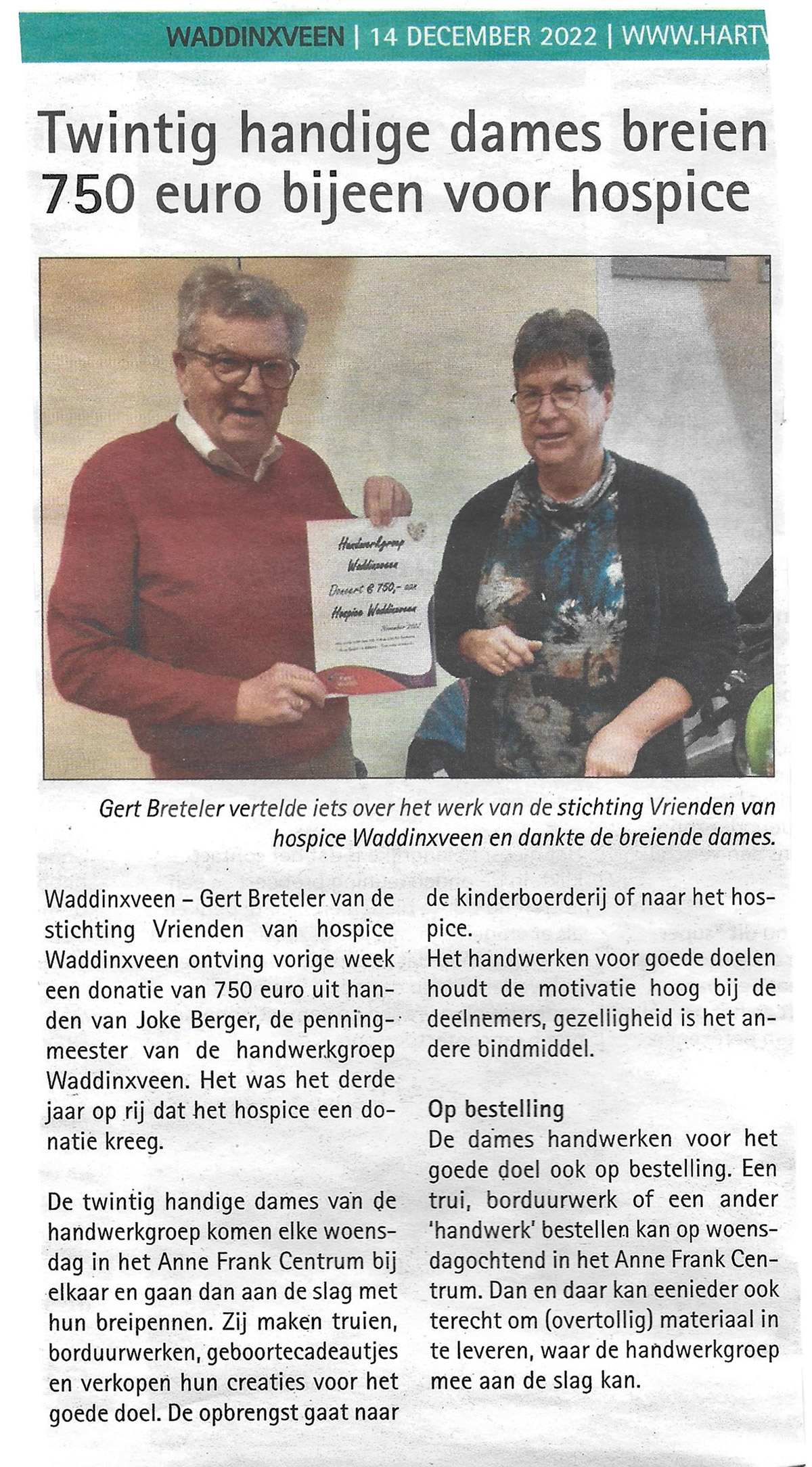 Gift handwerkgroep Waddinxveen